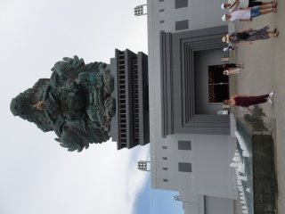 The Vishnu monument under construction