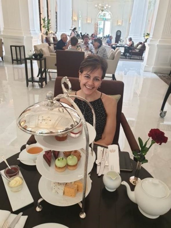 Afternoon tea at Raffles Hotel