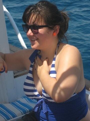 Sian on the boat