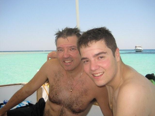Jeff and Anthony on the boat