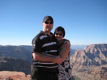 Mr and Mrs K at the Grand Canyon West Rim