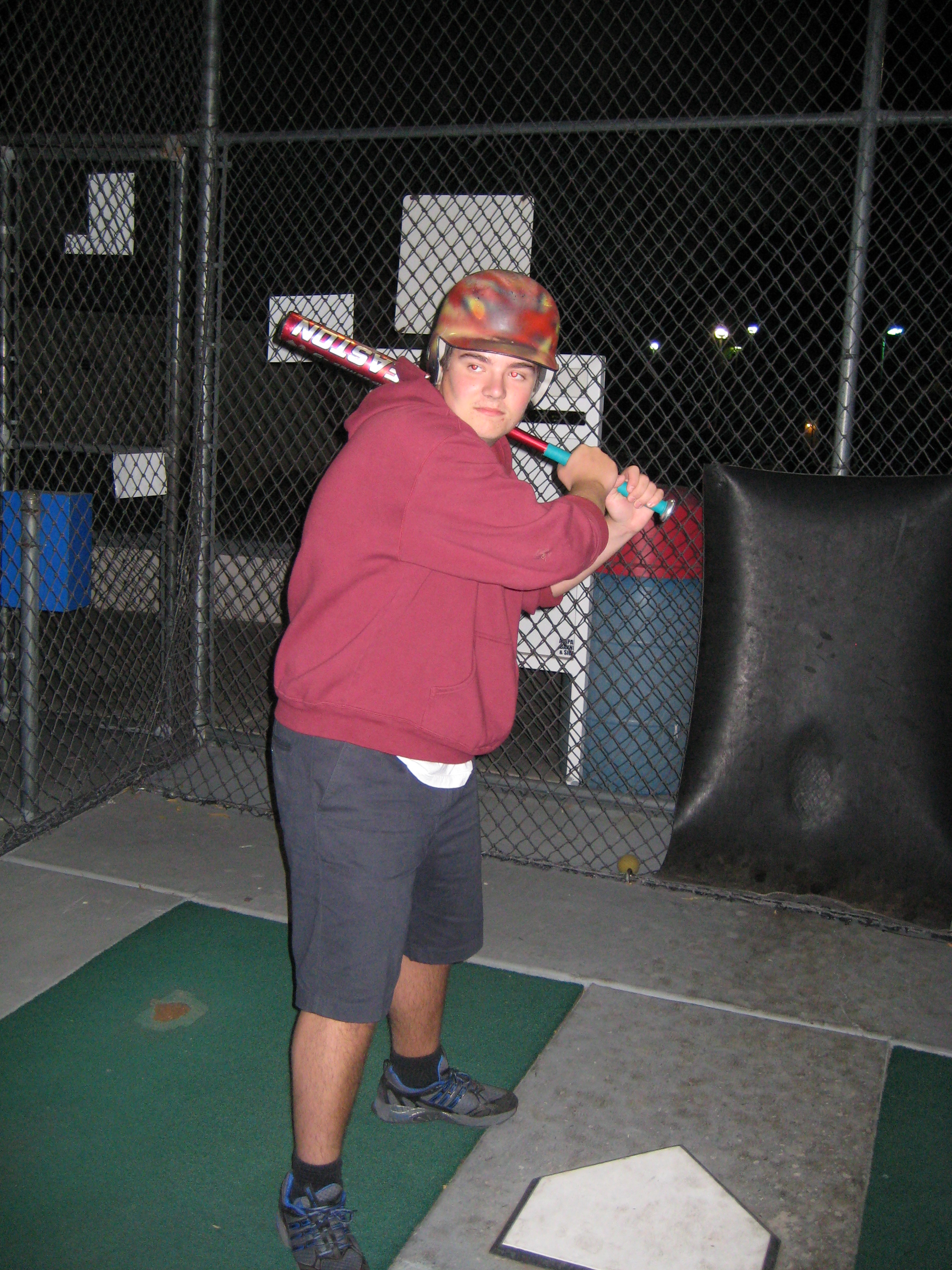 Anthony in the batting cage, Scottsdale