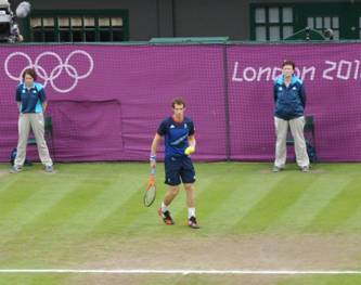Andy Murray playing on Centre Court