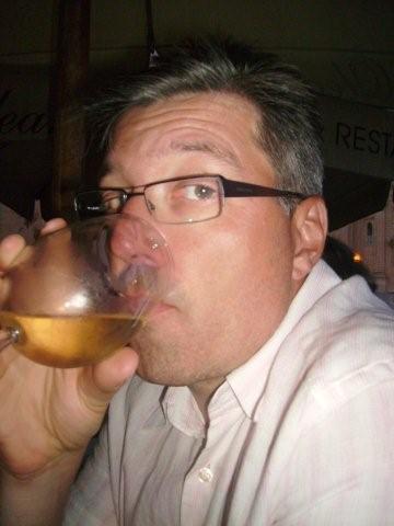 Jeff enjoying a drink