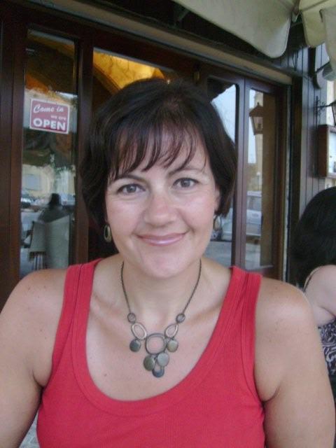 Carol at a cafe