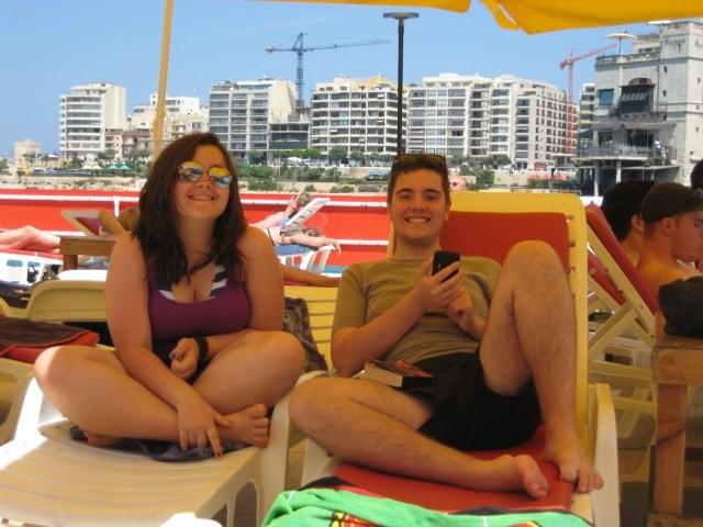 Sian and Anthony at the lido
