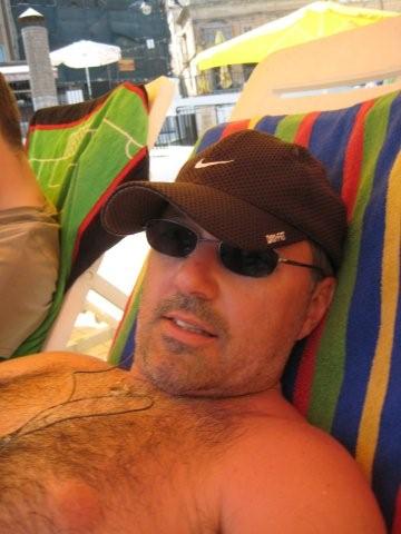 Jeff sunbathing
