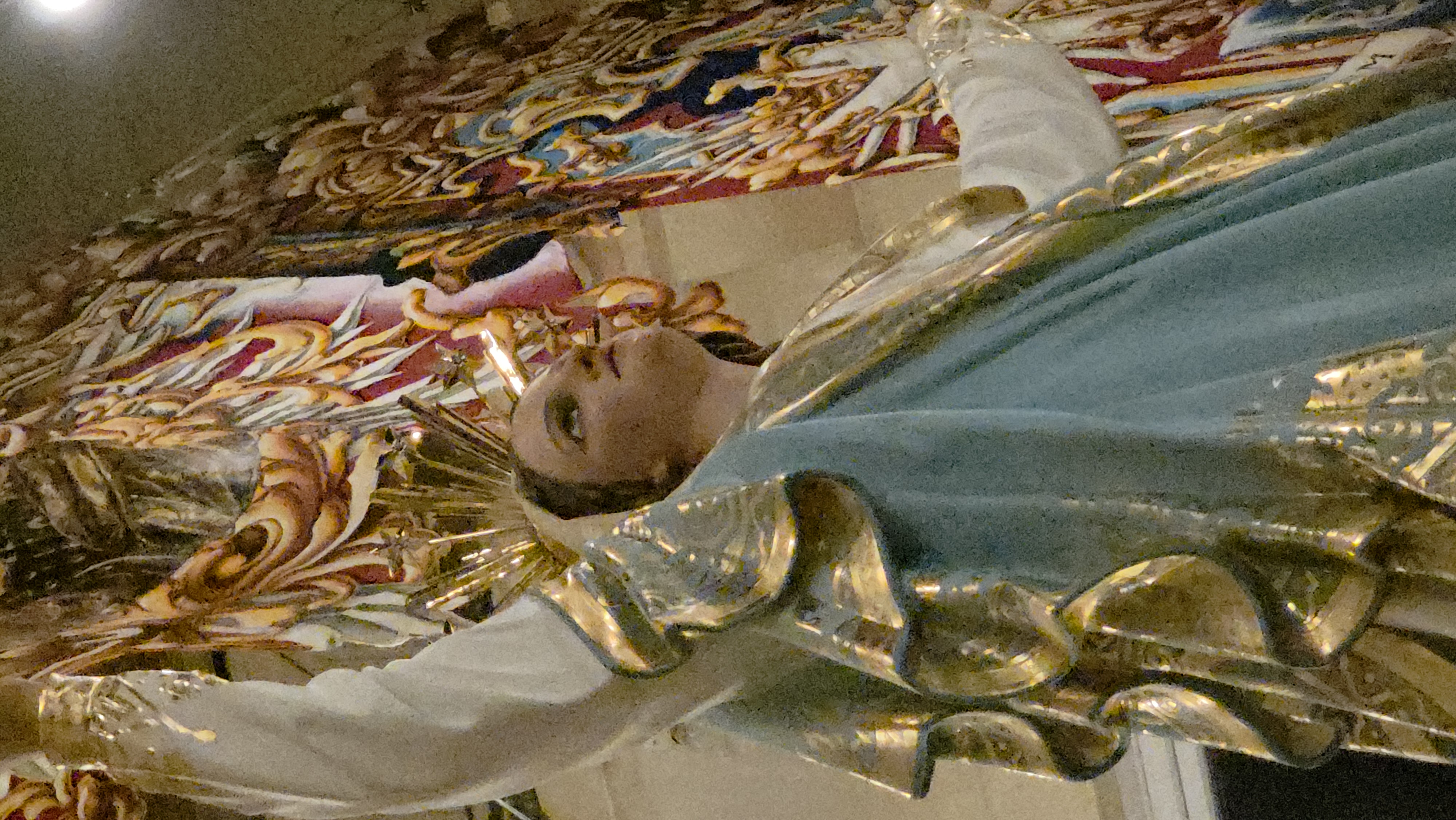 close up of statue of Mary
