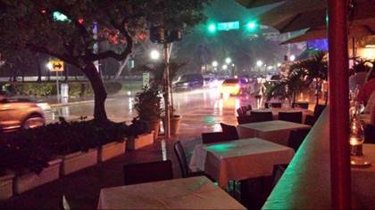 Dinner at the Avalon hotel, South Beach