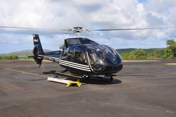 Waiting for the helicopter tour