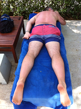 Jeff relaxing at the resort in Krabi