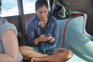 Elizabeth, our guide for the Phi Phi boat trip