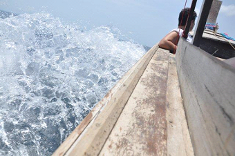 Clear water coves near Phi Phi