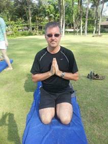 Yoga class by the pool in Krabi