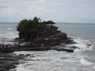 Tanah Lot temple on the rock