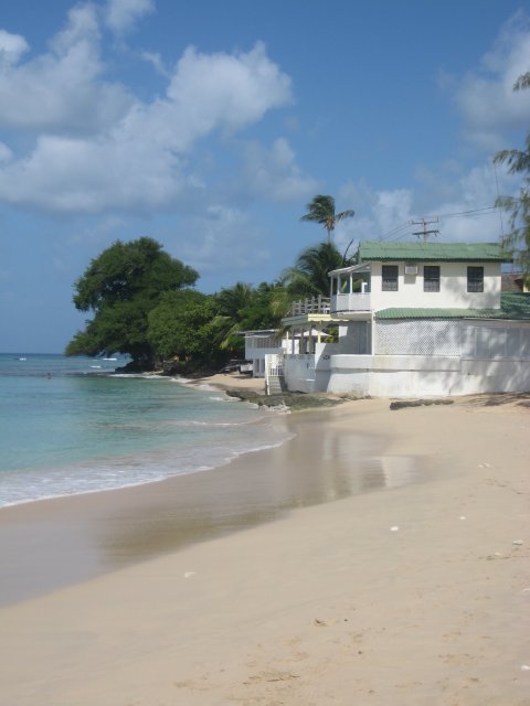 Beach house on the Barbados coast