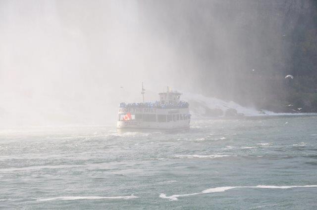 On the boat trip to Niagara Falls