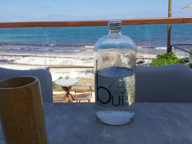 Lunch by the ocean after Tulum