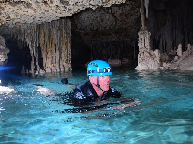 Rock formations in the cave