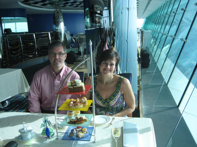 Afternoon tea at the Skyview bar, Burj Al Arab