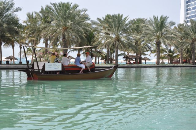 Abra water taxi on the Madinat Jumeirah waterways