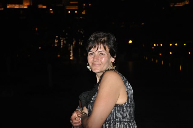 Mrs K on our last evening in Dubai