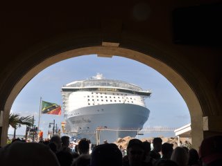 The ship docked in St Kitts