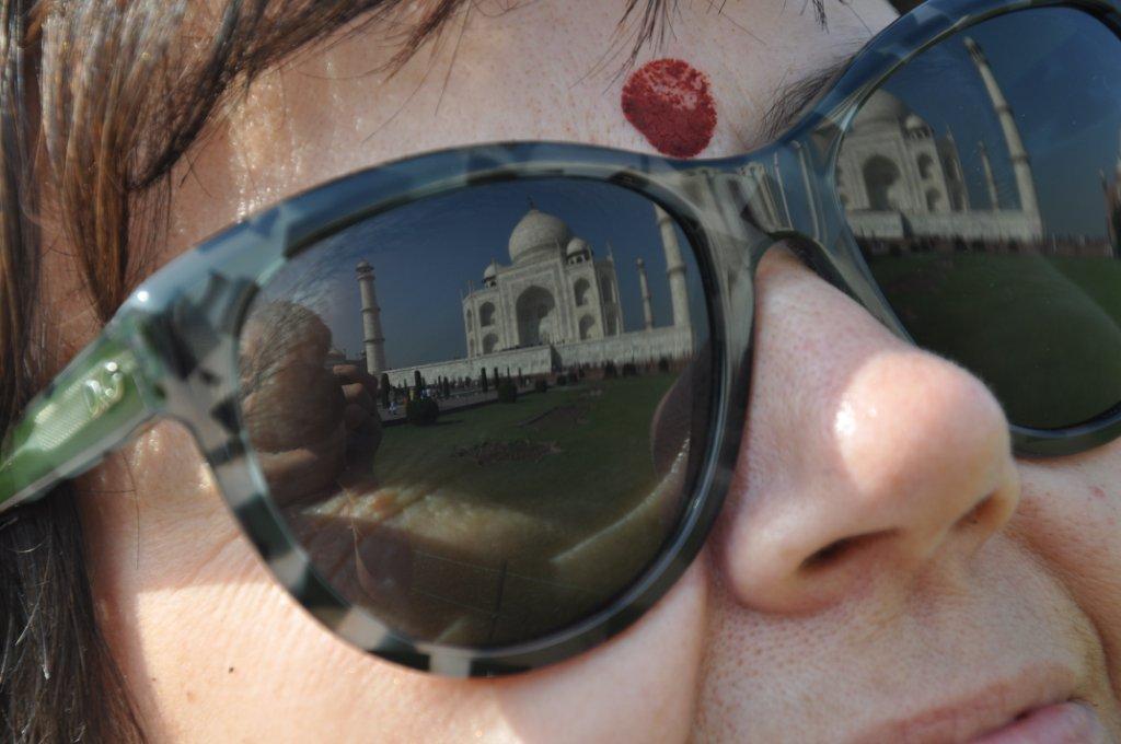The Taj Mahal at sunrise, from the Diana bench