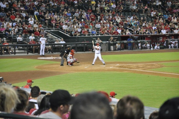 The baseball stadium in Phoenix