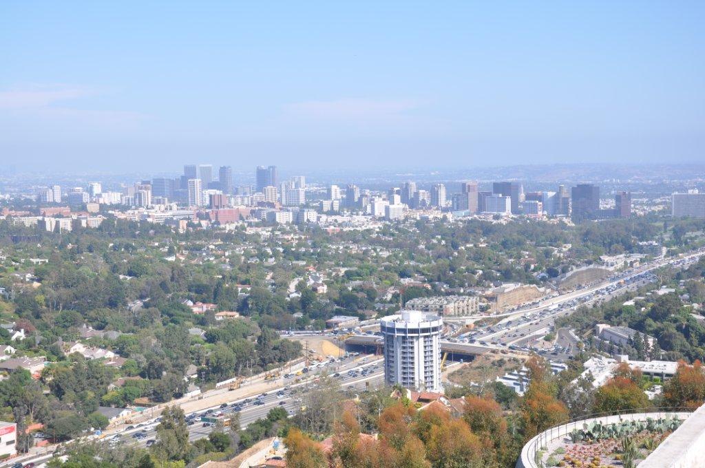 The gardens and view from the Getty Center