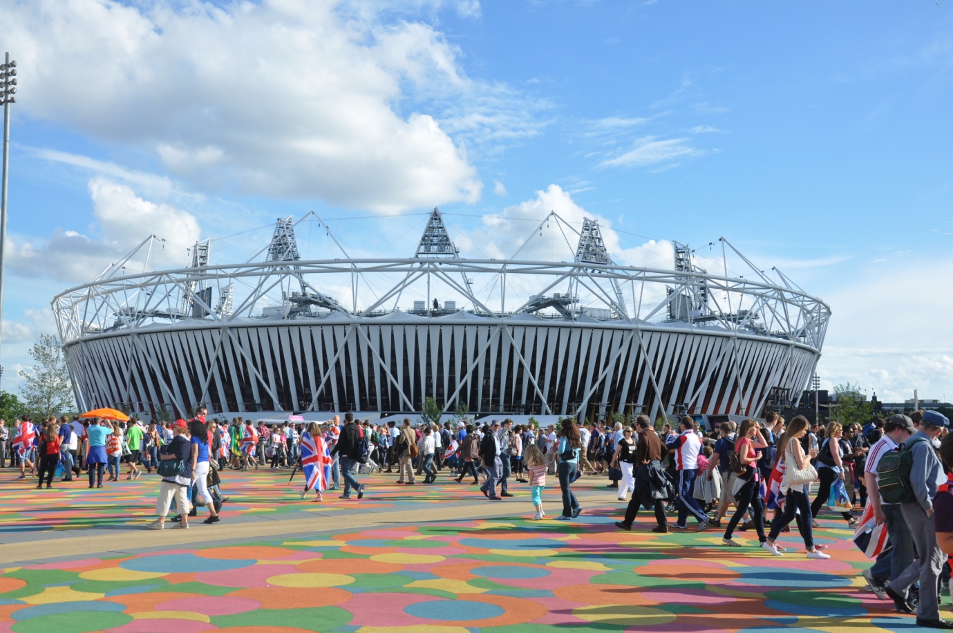Crowds outside the Olympic Stadium
