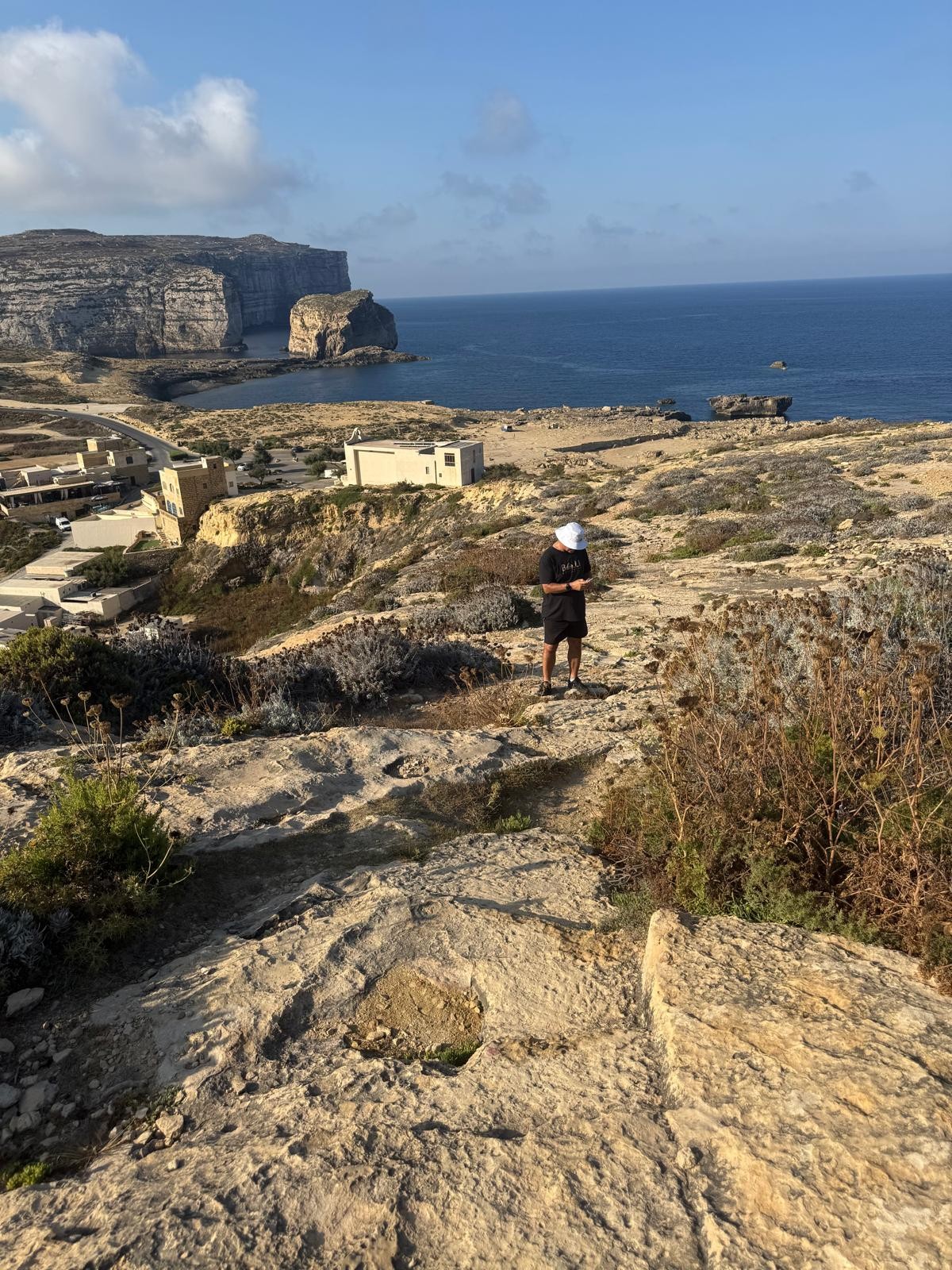 Looking back down to Dwejra