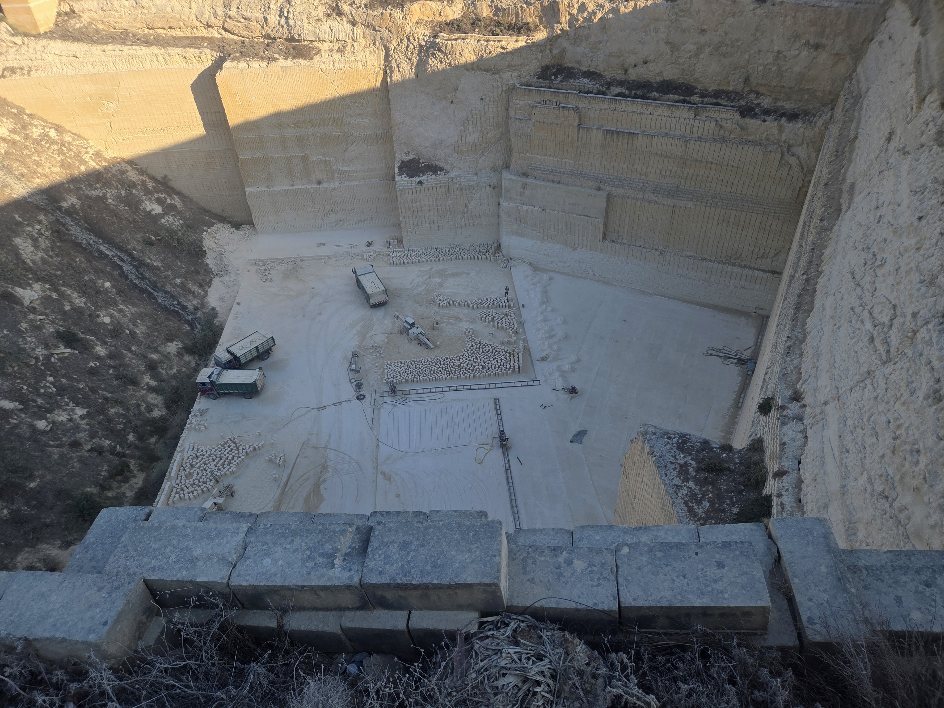 A limestone quarry