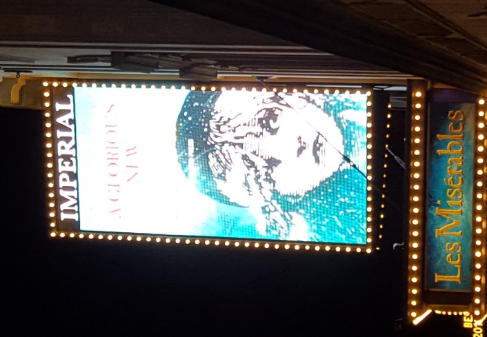 Before the Les Misérables show on Broadway