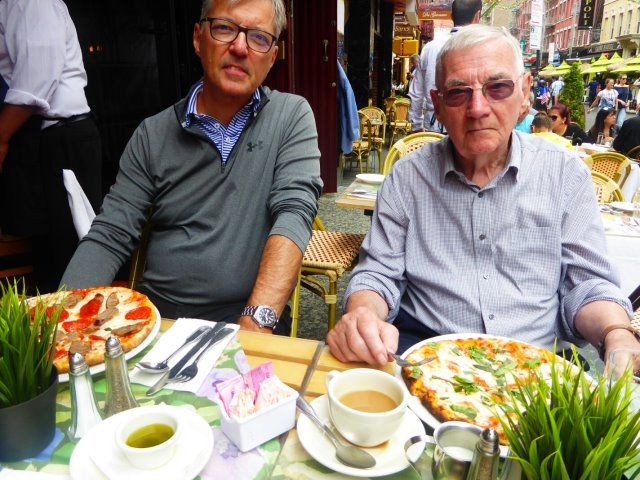 Margarita pizza in Little Italy