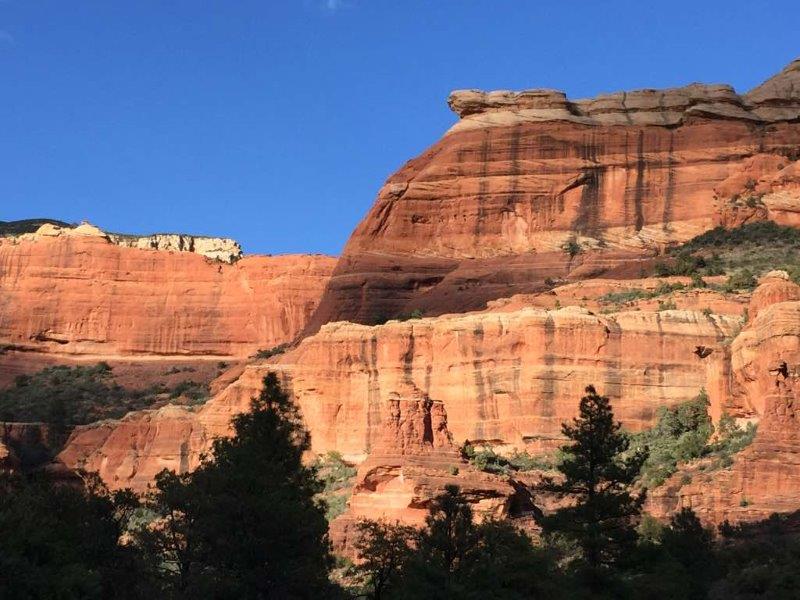 Rocky terrain on the Boynton Trail