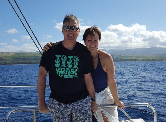 The Na Pali coast from the catamaran