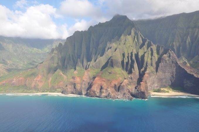 Waterfalls seen from the helicopter