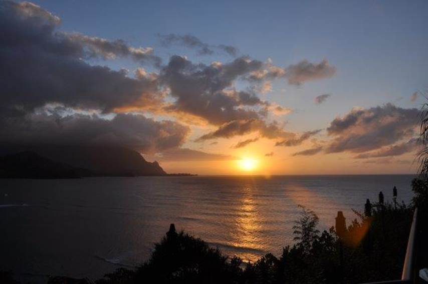 Sunset over Hanalei Bay