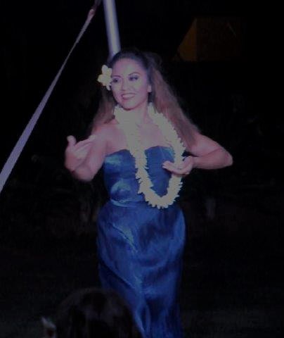 The fire dancer at the Lu'au
