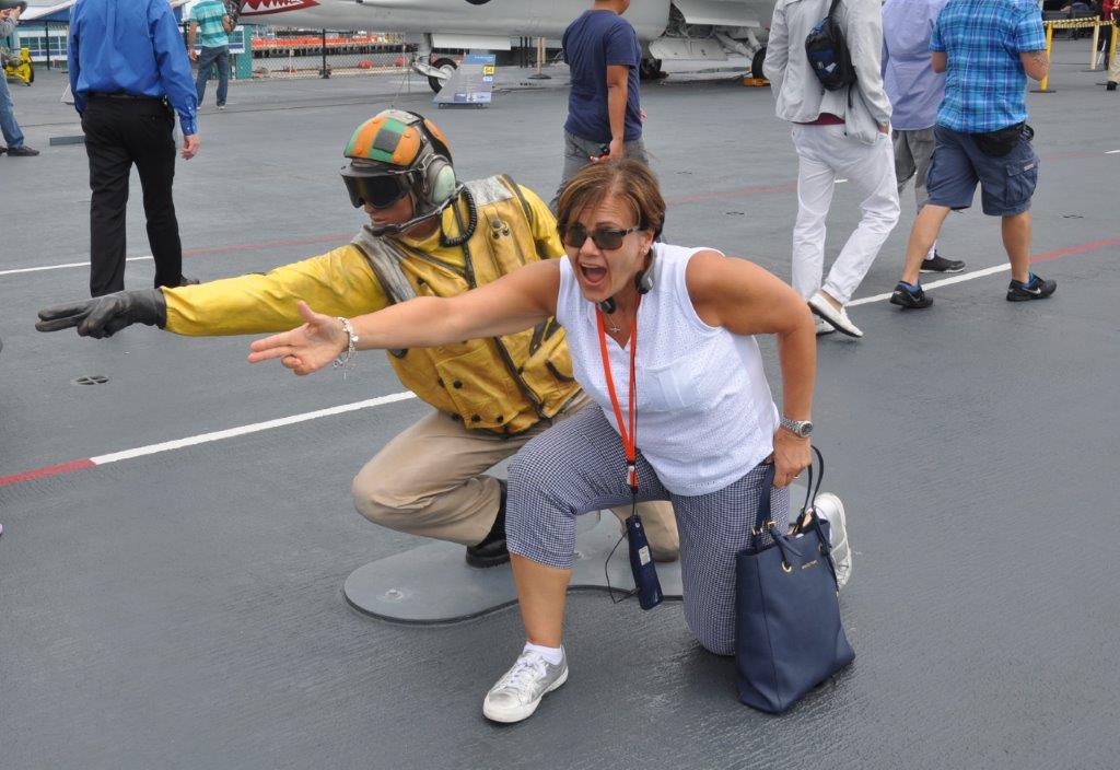 Aircraft on the deck of the USS Midway