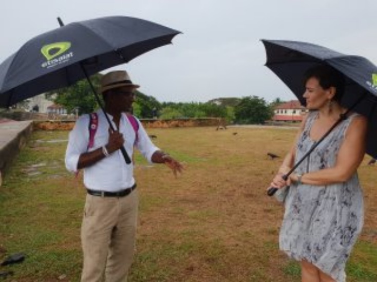 Touring Galle Fort with our guide