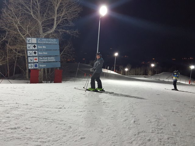 Night skiing at Steamboat Springs
