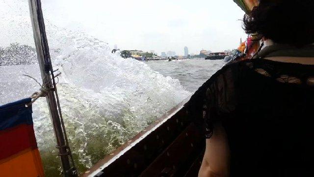 On the river boat in Bangkok
