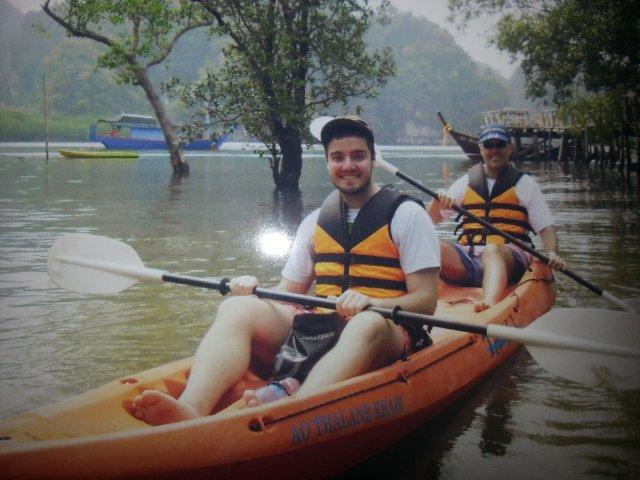 Kayaking through the mangrove forest near Krabi